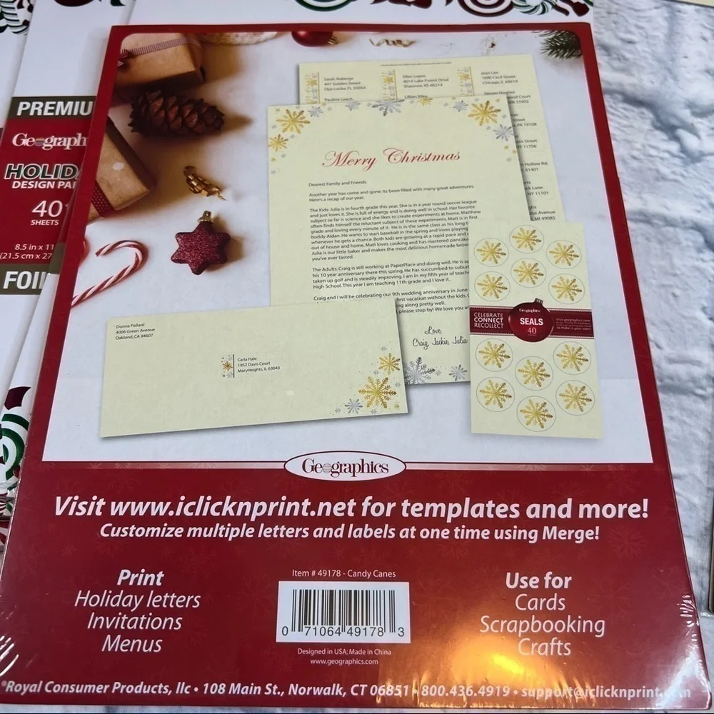 Holiday stationary Christmas card